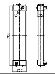 Radiatore per escavatore Komatsu PC120-8 | Grado commerciale di assemblaggio per carichi pesanti