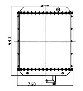 Radiatore per escavatore Komatsu PC270-7 | Grado commerciale sostitutivo dell'assemblaggio completo
