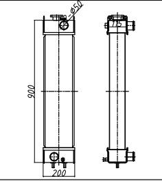 Radiatore per escavatore Komatsu PC70-8 | Parte di raffreddamento sostitutiva in alluminio
