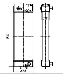 Radiatore per escavatore Komatsu PC138 | 22B-03-12110 Parte di raffreddamento sostitutiva