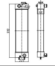 Escavatore Radiator di PC138-2 KOMATSU 225mm ampio 22B-03-13110