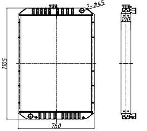 Radiatore di alluminio di Parts Water Tank dell'escavatore per KOMATSU PC210-5